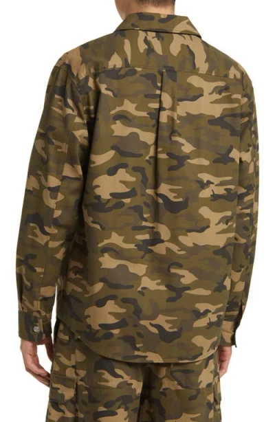 Frame Button Front Camo Jacket