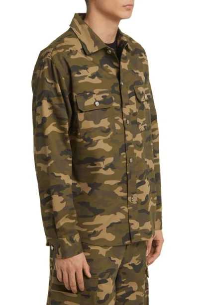 Frame Button Front Camo Jacket