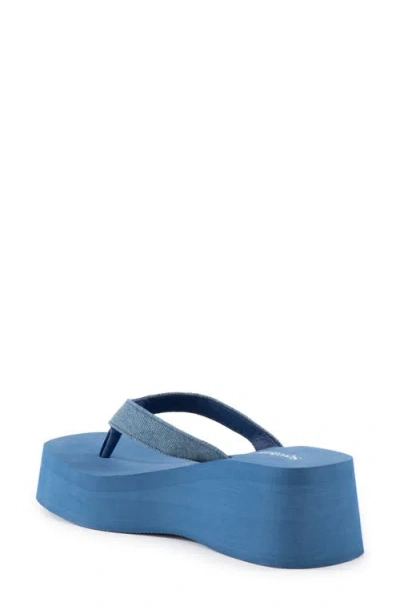 Seychelles Skyscraper Platform Flip Flop In Blue