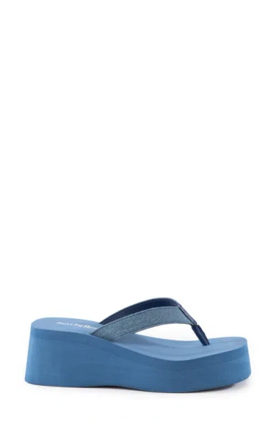Seychelles Skyscraper Platform Flip Flop In Blue