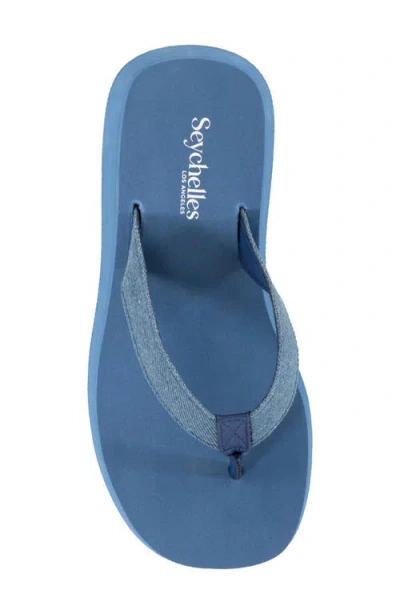 Seychelles Skyscraper Platform Flip Flop In Blue