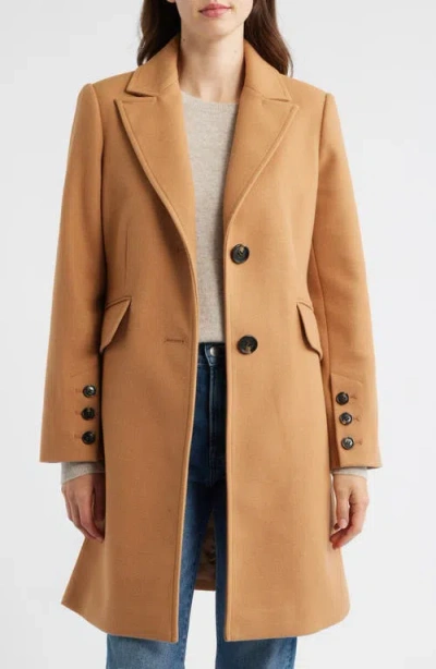 Sam Edelman Single Breasted Coat In Brown