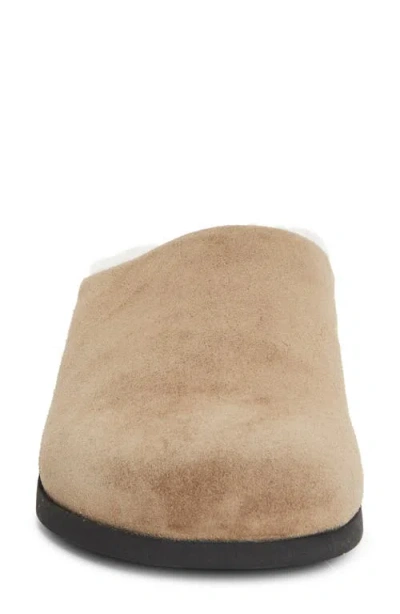 Common Projects Suede & Genuine Shearling Clog In Multi