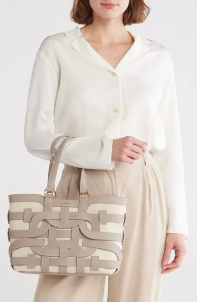 Sam Edelman Small Bay Leather Tote In Brown