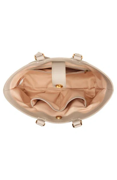 Sam Edelman Small Bay Leather Tote In Brown