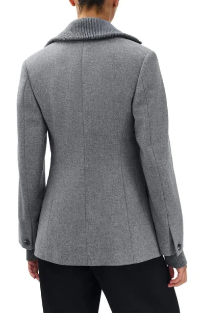 Rag & Bone Frank Wool Blazer With Removable Sweater In Gray