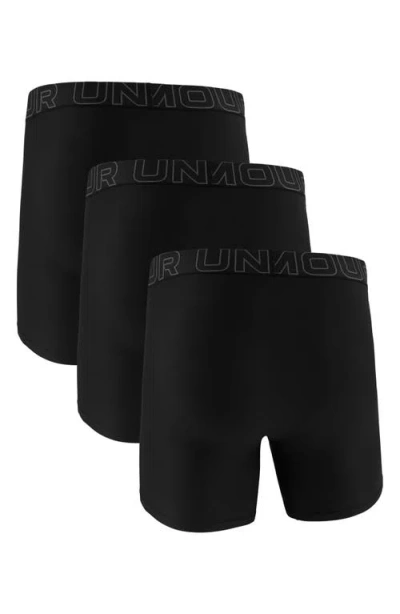 Under Armour 3-pack Performance Tech Boxer Briefs In Black