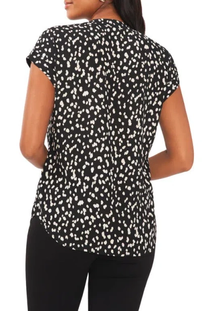 Chaus Split Neck Georgette Blouse In Multi