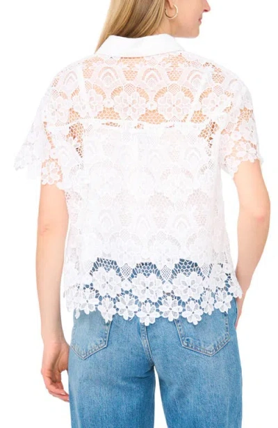 Ted Baker Lace Button-up Shirt In White