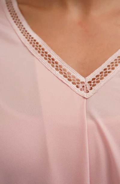 Sunny Leigh Solid V-neck Top In Pink