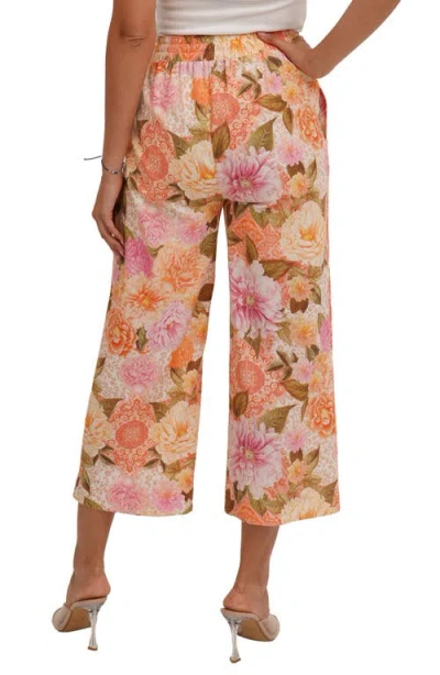 Sunny Leigh Crop Pull-on Pants In Multi