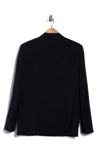 Frame Double Breasted Wool Blazer In Blue