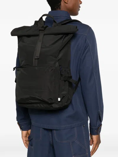 Nn07 Roll-top Ripstop Backpack In Black