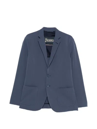 Herno Notched-lapel Blazer In Blue