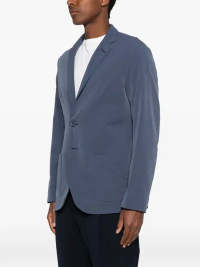 Herno Notched-lapel Blazer In Blue