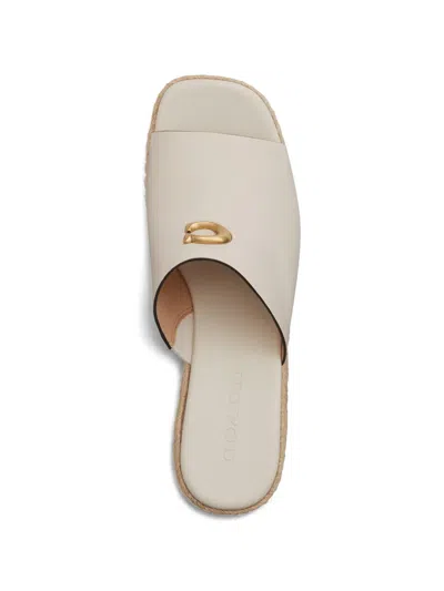 Coach Logo-plaque Wedge Espadrilles In Multi