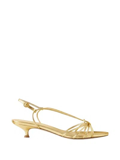 Aeyde Amara Metallic-effect Sandals In Multi