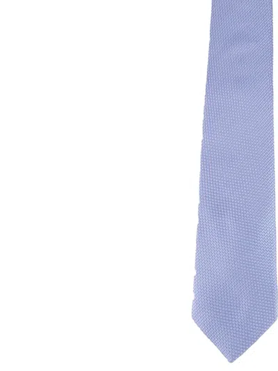Corneliani Textured Tie In Blue