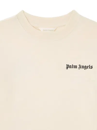 Palm Angels Regular Logo T-shirt In Neutral