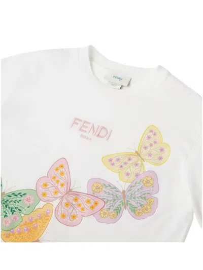 Fendi Junior T-shirt In White