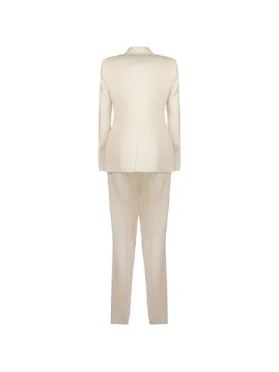 Tagliatore Double-breasted Buttoned Suit In Neutral