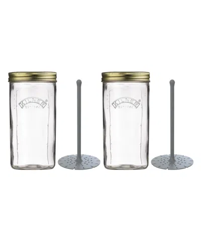 Kilner Pickle Jars With Lifter In Transparent