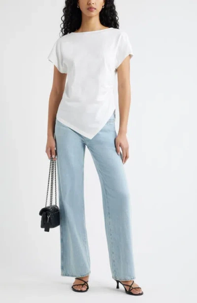 Open Edit Asymmetric T-shirt In White