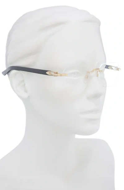 Cartier 54mm Rectangular Optical Glasses In Gray