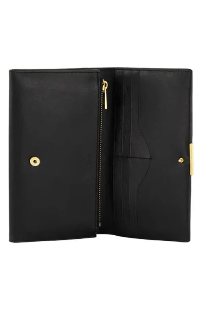 Vince Continental Nappa Leather Wallet In Pattern