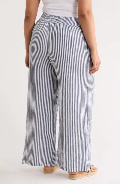 Caslonr Caslon(r) Stripe Pull-on Wide Leg Pants In Neutral