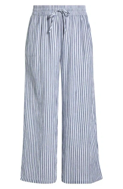 Caslonr Caslon(r) Stripe Pull-on Wide Leg Pants In Neutral