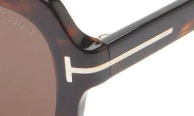 Tom Ford Lana 53mm Rectangular Sunglasses In Brown
