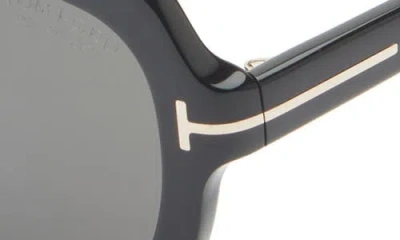 Tom Ford Lana 53mm Polarized Rectangular Sunglasses In Gray