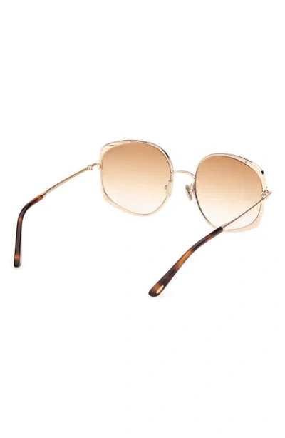 Tom Ford Abbey 58mm Geometric Sunglasses