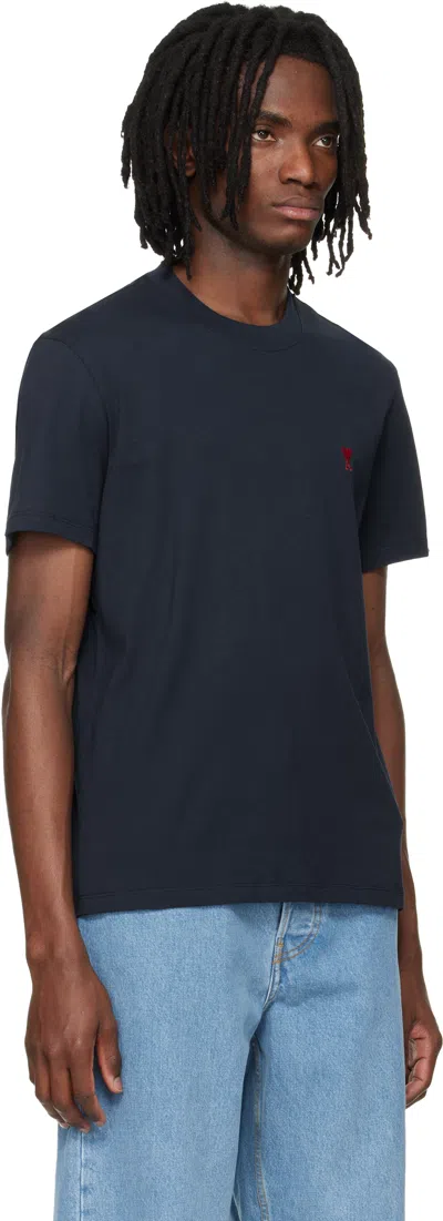 Ami Alexandre Mattiussi Ami Paris Classic Fit Ami De Coeur Organic Cotton Jersey Long-sleeve T-shirt In Black