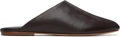 A.p.c. Leather Mules In Black