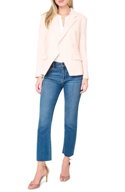 Gibsonlook Double Breasted Cotton Blend Blazer In Multi