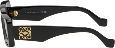 Loewe Black Rectangular Sunglasses In Neutral