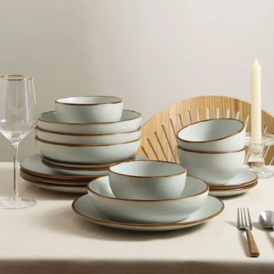 Stone Lain Brasa Stoneware 16-piece Dinnerware Set In Green