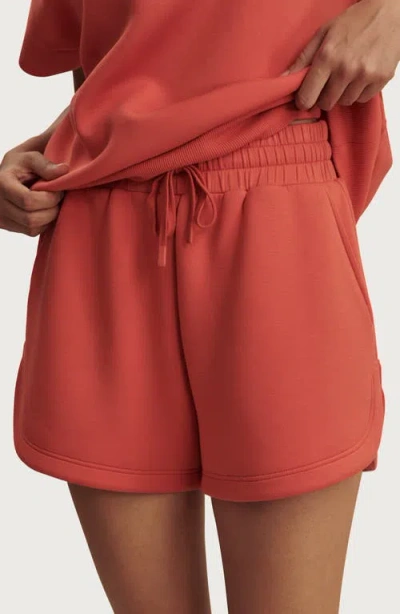 Varley Coulter Drawstring-waist Shorts In Orange