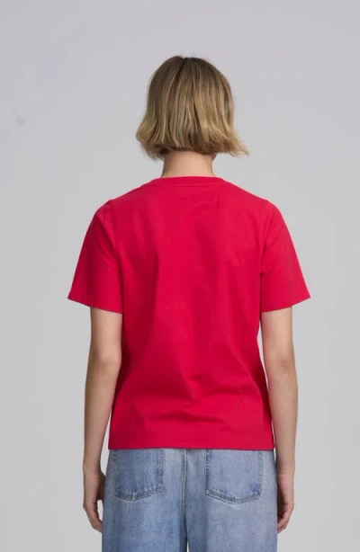 Elle Collection Graphic Tee In Red