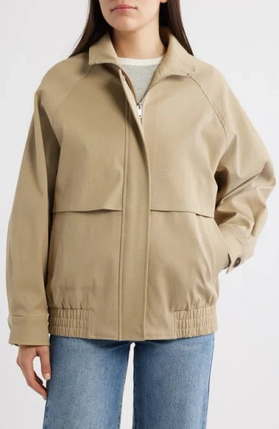 Mango Oversize Cotton Blend Jacket In Brown