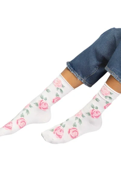 K. Bell Socks K Bell Socks Rose Blooms Assorted 2-pack Crew Socks In Multi