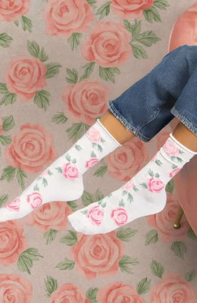 K. Bell Socks K Bell Socks Rose Blooms Assorted 2-pack Crew Socks In Multi