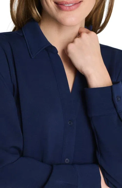 Spanx ® Oversize Button-up Shirt In Blue