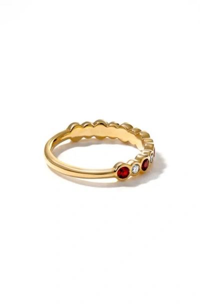 Mark Henry Bubbly Ruby & Diamond Ring In Red