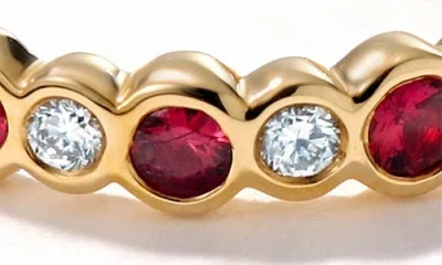 Mark Henry Bubbly Ruby & Diamond Ring In Red