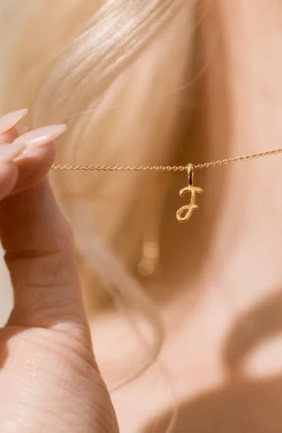 Made By Mary Script Initial Charm Silver In Metallic