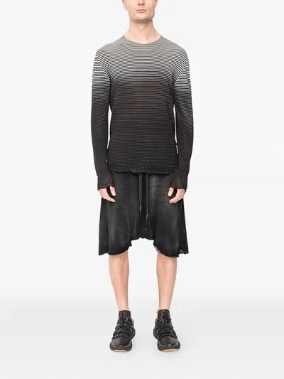 Md75 Knitted Drawstring Shorts In Black