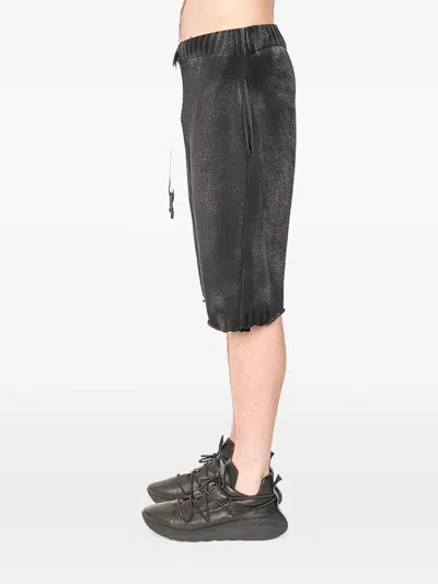 Md75 Knitted Drawstring Shorts In Black